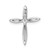 Sterling Silver Rhodium-plated Center CZ Passion Cross Chain Slide