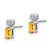 Sterling Silver Rhodium-plated Citrine & Diam. Earrings - QB-4328723E-9237
