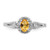 Sterling Silver Rhodium-plated Citrine & Diam. Ring - QB-0A875274-2206