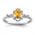 Sterling Silver Rhodium-plated Citrine & Diam. Ring - QB-C0F91076-4172