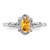 Sterling Silver Rhodium-plated Citrine & Diam. Ring - QB-C0F91076-4172