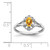 Sterling Silver Rhodium-plated Citrine & Diam. Ring - QB-D928B206-4826