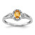 Sterling Silver Rhodium-plated Citrine & Diam. Ring - QB-ED7A0C16-3456