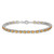 Sterling Silver Rhodium-plated Citrine and Diamond Bracelet