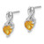 Sterling Silver Rhodium-plated Citrine and Diamond Earrings - EM-F7A13236-8186