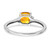 Sterling Silver Rhodium-plated Citrine and Diamond Ring - RM-6EA652DF-9535