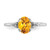Sterling Silver Rhodium-plated Citrine and Diamond Ring - RM-7F376121-8604