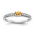 Sterling Silver Rhodium-plated Citrine and White Topaz Ring - QR-4A8A980F-9112