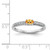 Sterling Silver Rhodium-plated Citrine and White Topaz Ring - QR-4A8A980F-9112
