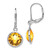 Sterling Silver Rhodium-plated Citrine Earrings - QE-0EC47B11-8547