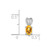 Sterling Silver Rhodium-plated Citrine Pendant - QB-A7B10ACB-7930