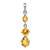 Sterling Silver Rhodium-plated Citrine Pendant - QP-9D2D83AF-7780