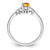 Sterling Silver Rhodium-plated Citrine Ring - QB-111ACFAB-4617