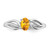 Sterling Silver Rhodium-plated Citrine Ring - QB-64E69D79-3902