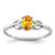 Sterling Silver Rhodium-plated Citrine Ring - QB-7708773E-5671