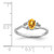 Sterling Silver Rhodium-plated Citrine Ring - QB-853C597C-4685