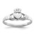 Sterling Silver Rhodium-plated Claddagh Ring - QR-395C5C5E-9719