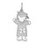 Sterling Silver Rhodium-plated Class of 2026 Girl Cuddle Charm
