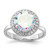 Sterling Silver Rhodium-plated Clear and Iridescent CZ Rnd Halo Ring - QR-403FE15A-2224