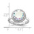 Sterling Silver Rhodium-plated Clear and Iridescent CZ Rnd Halo Ring - QR-403FE15A-2224