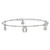 Sterling Silver Rhodium-plated Clover/Horseshoe Dangle 9in w/1in ext Anklet