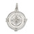 Sterling Silver Rhodium-plated Compass Charm
