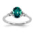 Sterling Silver Rhodium-plated Created Alexandrite and Diamond Ring - RM-1E59114B-2508