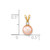 14k 6-7mm Pink Round Freshwater Cultured Pearl and .03 Carat Diamond Pendant