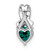 Sterling Silver Rhodium-plated Created Alexandrite/Diamond Pendant