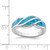 Sterling Silver Rhodium-plated Created Blue Opal Inlay Ring - QR-61569FB7-7510
