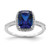 Sterling Silver Rhodium-plated Created Blue Sapphire and CZ Ring - QR-53AD6F56-1829