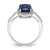 Sterling Silver Rhodium-plated Created Blue Sapphire and CZ Ring - QR-53AD6F56-1829