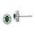 Sterling Silver Rhodium-plated Created Emerald & Diam. Earrings - QB-81B5D9E3-7668