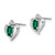 Sterling Silver Rhodium-plated Created Emerald & Diam. Earrings - QB-C0F41DEC-6911