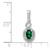 Sterling Silver Rhodium-plated Created Emerald & Diam. Pendant - QB-A3D2D174-5265