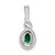 Sterling Silver Rhodium-plated Created Emerald & Diam. Pendant - QB-A3D2D174-5265
