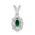 Sterling Silver Rhodium-plated Created Emerald & Diam. Pendant - QB-CA4ABC53-7887