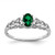 Sterling Silver Rhodium-plated Created Emerald & Diam. Ring - QB-0F2F7FAD-1895