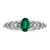 Sterling Silver Rhodium-plated Created Emerald & Diam. Ring - QB-24379E4C-8362