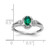 Sterling Silver Rhodium-plated Created Emerald & Diam. Ring - QB-5E9FD626-5686