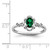Sterling Silver Rhodium-plated Created Emerald & Diam. Ring - QB-63A0DC8B-7276