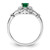 Sterling Silver Rhodium-plated Created Emerald & Diam. Ring - QB-816A82F2-3559