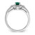Sterling Silver Rhodium-plated Created Emerald & Diam. Ring - QB-9DF566BE-1006