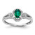 Sterling Silver Rhodium-plated Created Emerald & Diam. Ring - QB-E34F11E3-6996