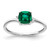 Sterling Silver Rhodium-plated Created Emerald and Diamond Ring - RM-17D00A80-3184