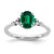 Sterling Silver Rhodium-plated Created Emerald and Diamond Ring - RM-50AA9EF9-3321