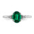 Sterling Silver Rhodium-plated Created Emerald and Diamond Ring - RM-50AA9EF9-3321
