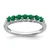 Sterling Silver Rhodium-plated Created Emerald and Diamond Ring - RM-EB4B9ABB-1512