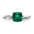 Sterling Silver Rhodium-plated Created Emerald and Diamond Ring - RM-EB69BEFE-9346