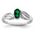 Sterling Silver Rhodium-plated Created Emerald Ring - QB-01303A00-2723